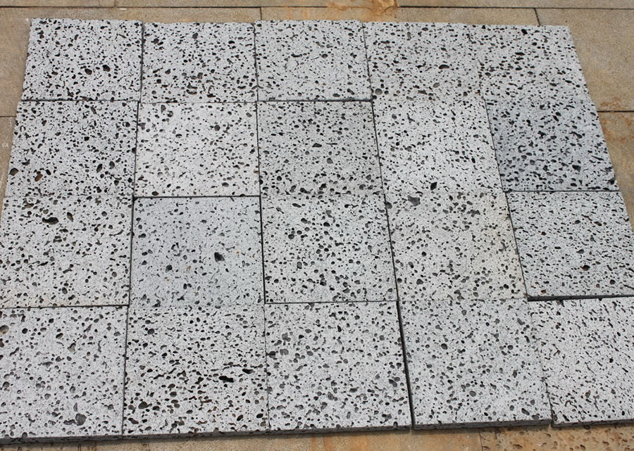 black lava tile