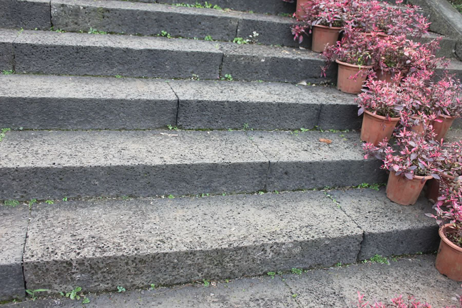 lava stone stair