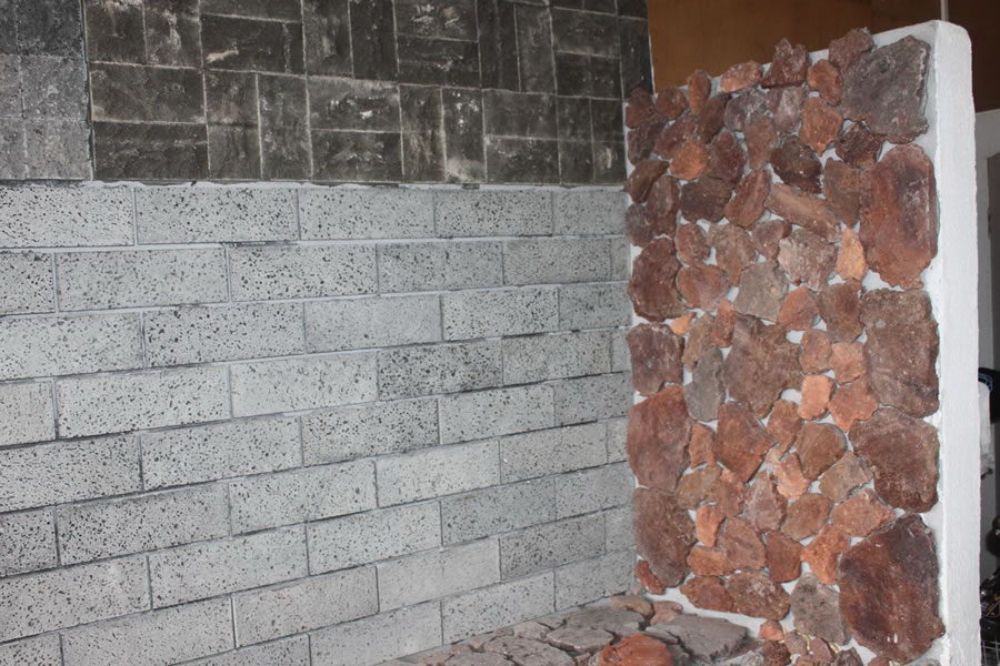 lava stone walling