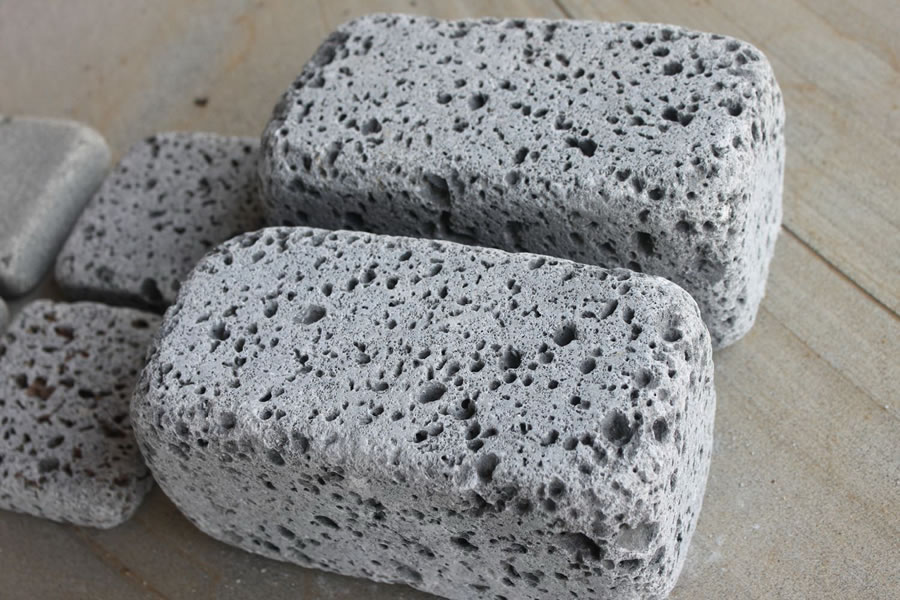 black lava stone cobble
