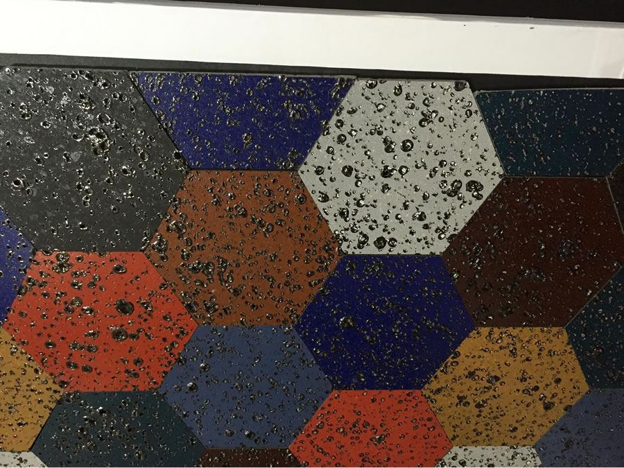 Enameled lava  Mosaic tile